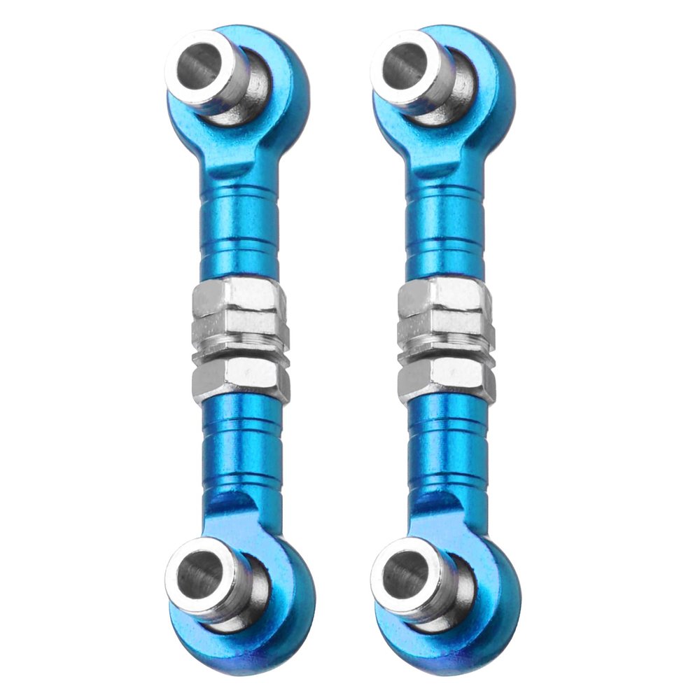 MECCANIXITY 2pcs Steering Servo Turnbuckle Rod RC Aluminum Alloy Linkages for HSP 1/10 94123 On-Road RC Car(Blue)