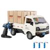 Dodoore Remote Control Car RC Kei Truck,1:16 Scale RC Transporter Pickup Truck, 2.4GHz All Terrain RC Transport Cars with Spray & Light, 3 Batteries (White) view 1