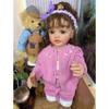 55cm Reborn Baby Doll Full Body Silicone Lifelike Princess Girl Toddler with Long Brown Curly Hair Newborn Doll Birthday Xmas Gift view 3