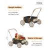 PULA Baby Push Walker with Wheels Toddler Wagon for First Learner Baby Toys 6-12 Months, 1 Year Old Birthday Gifts, Indoors and Outdoors (Black) view 3