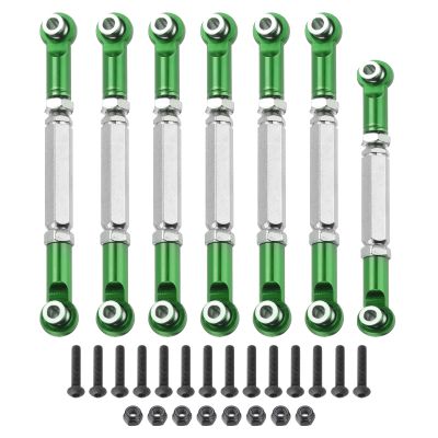 MECCANIXITY Adjustable Turnbuckles Camber Link Linkages Aluminum Alloy RC Car Steering Pull Rod Servo Linkages Tie Rod for 2WD 1/10 RC Car CrawlerGreen