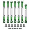 MECCANIXITY Adjustable Turnbuckles Camber Link Linkages Aluminum Alloy RC Car Steering Pull Rod Servo Linkages Tie Rod for 2WD 1/10 RC Car CrawlerGreen view 1