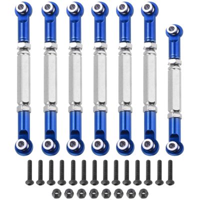 MECCANIXITY Adjustable Turnbuckles Camber Link Linkages Aluminum Alloy RC Car Steering Pull Rod Servo Linkages Tie Rod for 2WD 1/10 RC Car CrawlerDark Blue