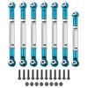 MECCANIXITY Adjustable Turnbuckles Camber Link Linkages Aluminum Alloy RC Car Steering Pull Rod Servo Linkages Tie Rod for 2WD 1/10 RC Car CrawlerBlue view 1
