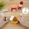 24 PCS Wooden Crochet Doll Stand, Single Double Needle Wooden Crochet Doll Display Stand With Fixing Hammer, Positive Crochet Dolls Holder Stand With Wood Base, Wood Stands for Knitted Dolls Display view 3