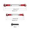 MECCANIXITY Adjustable Turnbuckles Camber Link Linkages Aluminum Alloy RC Car Steering Pull Rod Servo Linkages Tie Rod for 2WD 1/10 RC Car CrawlerRed view 2