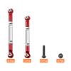 MECCANIXITY Adjustable Turnbuckles Camber Link Linkages Aluminum Alloy RC Car Steering Pull Rod Servo Linkages Tie Rod for 2WD 1/10 RC Car CrawlerRed view 3
