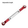 MECCANIXITY Adjustable Turnbuckles Camber Link Linkages Aluminum Alloy RC Car Steering Pull Rod Servo Linkages Tie Rod for 2WD 1/10 RC Car CrawlerRed view 4