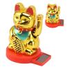 Sunicon Solar Powered Lucky Cat Solar Powered Waving Cat Solar Powered Waving Arm Lucky Cat Lucky Wealth Welcoming Cat Lucky Cat Fortune Cat (Gold) view 2