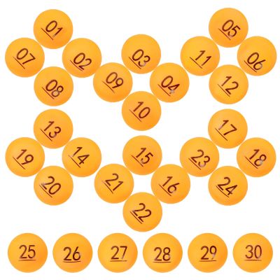 ABOOFAN Arts Entertainment Game Draw Balls 30pcs Reusable Plastic Bingo Balls Perfect for Party