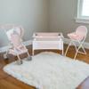 Olivia's Little World Polka Dot Princess Baby Doll 3pc Nursery Set - Crib, High Chair & Stroller, Pink & Gray view 2