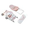 Olivia's Little World Polka Dot Princess Baby Doll 3pc Nursery Set - Crib, High Chair & Stroller, Pink & Gray view 4