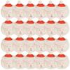 White and Red Light-Up Vinyl Santa Puffers PDQ - (2.75") 24 Pieces - Perfect Fun Giveaways for Holiday Parties, Classroom Prizes, or as a Stocking Stuffers view 1