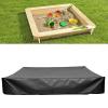 79X79 Inch Square Black Sandbox Cover Heavy Duty Tear Resistant Sandpit Protector for Sandpit Toys Swimming Pool and Furniture view 4