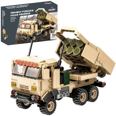Apostrophe Games M142 HIMARS Building Block Set - 443 Pcs - Armed Forces, Military Building Toy Set - Toy for Kids 10 to Adult - High Mobility Artillery Rocket System
