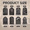 16Pcs Tombstone Cupcake Toppers - Graveyard Cake Decorations for Halloween & Birthday Parties view 2