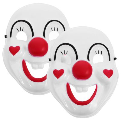 CAJDEOPYE 2pcs Clown Mask Halloween Clown Costume Prop Creepy Clown Mask Funny Horror Mask Masquerade Mask Cosplay Mask for Halloween Carnival Party Supplies Favors/323