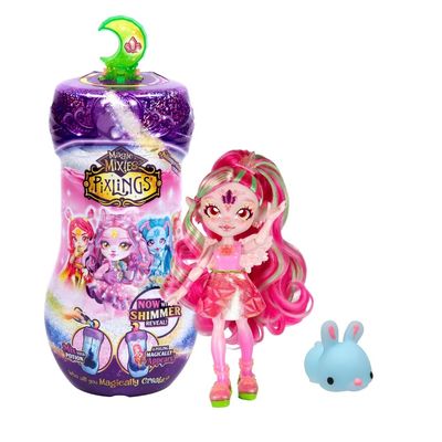 INCREDITOYZ Magic Mixies Pixlings Shimmerverse Series Faye The Fairy 6.5" Fashion Doll Bundled Gift Set - Create & Mix Magic Potion to Magically Reveal