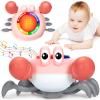 Musical Crawling Crab Baby Toy - Tummy Time Toys for 6-12 Months Boy Girl, Light-up Walking Dancing Moving Crab Toys for 1 Year Old Baby Educational Learning, Crawly Crab Gift for 12-18 Months Infant view 1