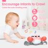 Musical Crawling Crab Baby Toy - Tummy Time Toys for 6-12 Months Boy Girl, Light-up Walking Dancing Moving Crab Toys for 1 Year Old Baby Educational Learning, Crawly Crab Gift for 12-18 Months Infant view 3