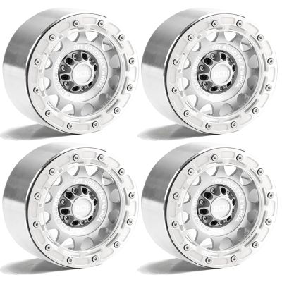2.6 Beadlock Wheel Rims 4pcs for Scale RC Off Road Race, Use for OD 135mm Tires, Stamped Steel Wheel with 17mm/12mm Hexes Compatible with MJX H8H MK07 KM4 4082/83 1/7 1/8 1/10 Off Road Crawler Car