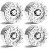 2.6 Beadlock Wheel Rims 4pcs for Scale RC Off Road Race, Use for OD 135mm Tires, Stamped Steel Wheel with 17mm/12mm Hexes Compatible with MJX H8H MK07 KM4 4082/83 1/7 1/8 1/10 Off Road Crawler Car view 1