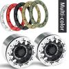 2.6 Beadlock Wheel Rims 4pcs for Scale RC Off Road Race, Use for OD 135mm Tires, Stamped Steel Wheel with 17mm/12mm Hexes Compatible with MJX H8H MK07 KM4 4082/83 1/7 1/8 1/10 Off Road Crawler Car view 3