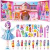 Magnetic Dress Up Dolls for Girls - Princess Magnet Paper Dolls Book with 3D City Buildings - Travel Car Trip Quiet Book Game Toys Easter Birthday Gifts for Kids Toddlers Ages 3 4 5 6 7(Style B) view 1