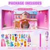 Magnetic Dress Up Dolls for Girls - Princess Magnet Paper Dolls Book with 3D City Buildings - Travel Car Trip Quiet Book Game Toys Easter Birthday Gifts for Kids Toddlers Ages 3 4 5 6 7(Style B) view 3