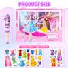 Magnetic Dress Up Dolls for Girls - Princess Magnet Paper Dolls Book with 3D City Buildings - Travel Car Trip Quiet Book Game Toys Easter Birthday Gifts for Kids Toddlers Ages 3 4 5 6 7(Style B) view 4