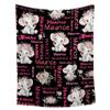 Personalized Elephant Baby Blanket, Custom Elephant Baby Blanket with Name for Girls Boys Kids, Registry Gifts- Soft Cozy Infant Toddler Newborn Blanket, Best Chirstmas Birthday Gift 50''x 60'' (Teen) view 1