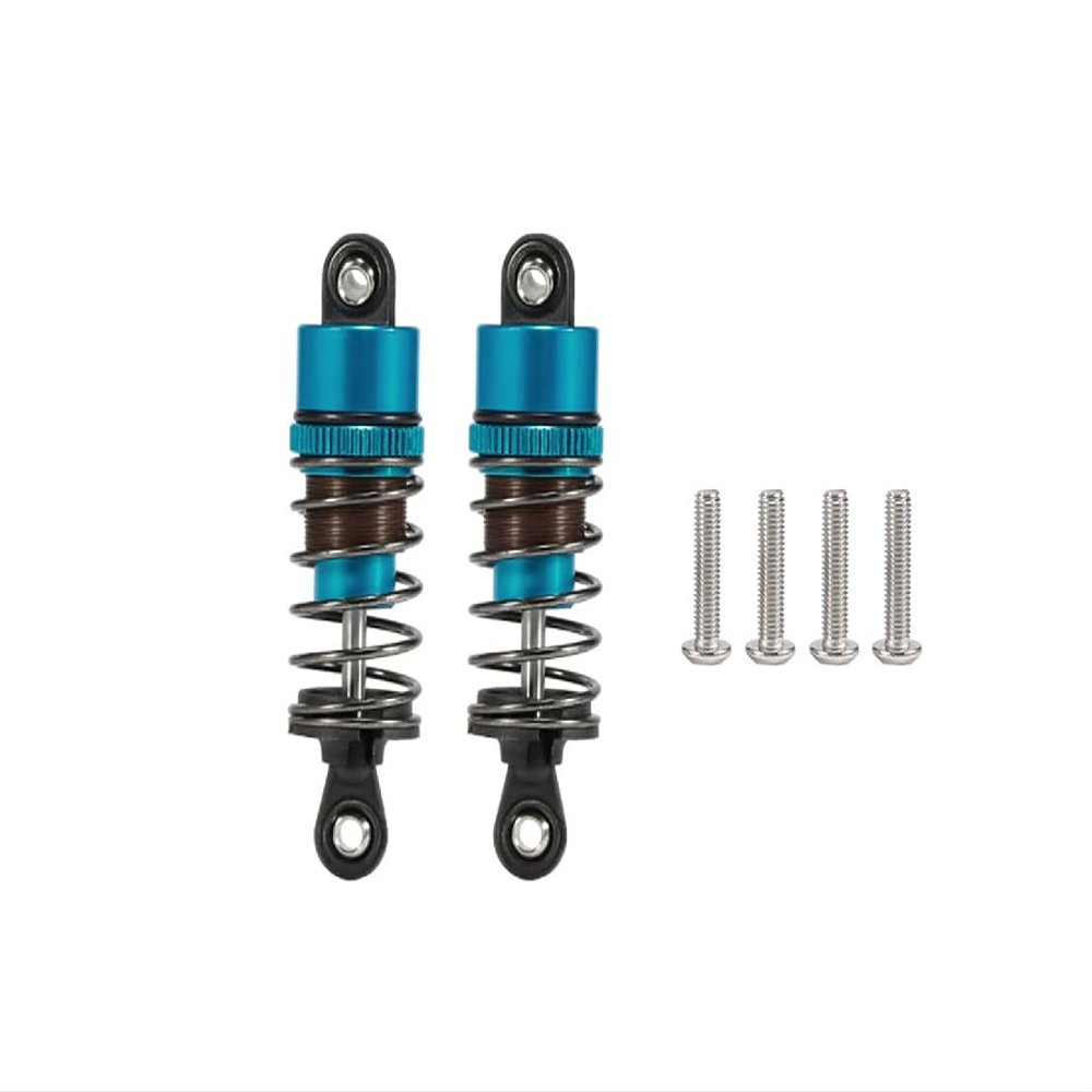 1/10 RC Oil Leakproof Shocks,2Pcs Adjustable Oil Filled Shocks 52mm-120mm for 1/10 RC Buggy Truggy On Road Touring Drift Cars Monster Trucks Upgrade Parts (2pcs 55mm blue)
