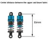 1/10 RC Oil Leakproof Shocks,2Pcs Adjustable Oil Filled Shocks 52mm-120mm for 1/10 RC Buggy Truggy On Road Touring Drift Cars Monster Trucks Upgrade Parts (2pcs 55mm blue) view 3