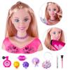 Keetopteep Makeup and Hair Styling Doll Head Toy Kit - 35Pieces Kids Pretend Play Set with Hair Dryer Washable Cosmetics Style Accessories, Makeup Practice Birthday Gifts for Girls view 2