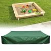 Colorfast Square Sandbox Cover Dustproof Portable Green Oxford Cloth Pool Cover Tarp Waterproof Wear-Resistant Sandpit Protection Cover 59.06"X59.06" view 2
