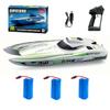 TX768 RC Jet Boat, 30km/h High Speed Jet Boat Brushless Catamaran with 33S LiPo Batteries Water Cooled Engine, 40cm ABS Hull, Long Range RC for Lakes, Rivers & Pools, Brushless RC For Adults view 1