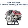 VITIWEDTY Engine - V8 Engine Kit, V8 Engine Model Kit That Runs, V8 Engine Model Kit That Works for Ax90104 Scx10 Capra Vs4-10 Pro Ultra Model Car view 2