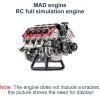 VITIWEDTY Engine - V8 Engine Kit, V8 Engine Model Kit That Runs, V8 Engine Model Kit That Works for Ax90104 Scx10 Capra Vs4-10 Pro Ultra Model Car view 4