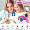goopow Mini Karaoke Machine Speaker for Kids Adults, Portable Bluetooth Microphone Song Toys with LED Light, Best Chritmas Birthday Festival Gift for 3 4 5 6 7 8+ Year Old Girls Boys (Hotpink-2MIC) view 4