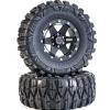 2.6 Tires All Terrain Soft Rubber Crawler Car Tire & Rim for Off Road Race, OD 135mm Rubber Tire & Metal Rims with 17mm/12mm Hexes for MJX H8H MK07 KM4 Traxxas TRX-4 TRX-6 Axial 1/7 1/8 1/10 Crawler view 2