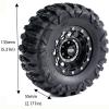 2.6 Tires All Terrain Soft Rubber Crawler Car Tire & Rim for Off Road Race, OD 135mm Rubber Tire & Metal Rims with 17mm/12mm Hexes for MJX H8H MK07 KM4 Traxxas TRX-4 TRX-6 Axial 1/7 1/8 1/10 Crawler view 3