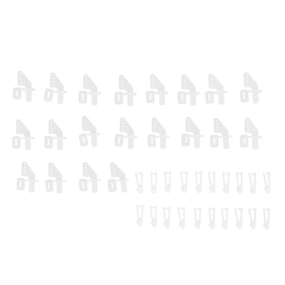 Control Horns and Clevis Kit, 20 Sets KT Rudder an L Horns,4 Hole Control Horns Clevis Kit for RC Airplane Foam Fixed Wing Aircraft