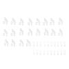 Control Horns and Clevis Kit, 20 Sets KT Rudder an L Horns,4 Hole Control Horns Clevis Kit for RC Airplane Foam Fixed Wing Aircraft view 1