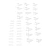 Control Horns and Clevis Kit, 20 Sets KT Rudder an L Horns,4 Hole Control Horns Clevis Kit for RC Airplane Foam Fixed Wing Aircraft view 4