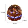 MU 3D Wooden Puzzles The Planisphere Rotating World Globes Decor Lighting Craft Work Metal Puzzle Models Kits Miniature Building, Music Box DIY Set Birthday New Year Gifts Home Desk Office Decoration view 3