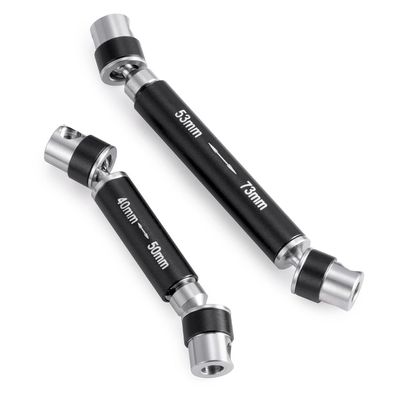 1/24th Steel RC Center Drive Shaft CVD 40+53mm for Axial SCX24 AXI00001 C10 AXI00002 JLU AXI00006 Bronco 4WD Crawler Car (Black)