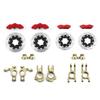 Metal Simulated Brake Disc Set RC Parts for KM 1/7 Rally Citroen E8414 E8415 RC Car, Red-Brown view 1