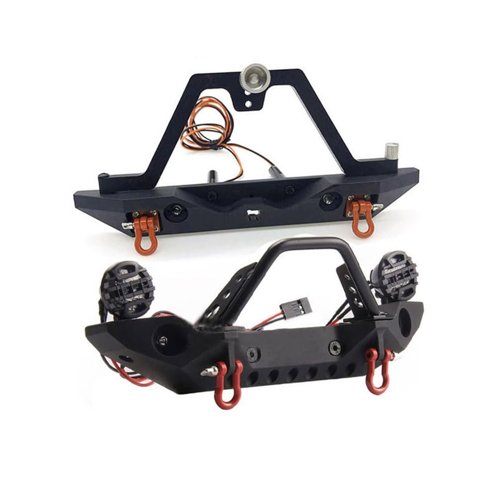 Aluminum Front and Rear Anti-Collision Bumper Kit RC Parts for Traxxas TRX-4 Axial SCX10 90046 90047 1/10 RC Crawler Car