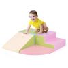 Costzon Climbing Toys for Toddlers, 4 Pieces Climb and Crawl Foam Kids Building Blocks for Children Development & Indoor Active Play, Soft Play Set for Newborn Infant Baby (Light Green & Blue & Pink) view 1