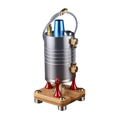 ROUASD 210ML Mini Metal Steam Engine Boiler Kit with Base, for Steam Engine, RC Cars Ships, Retro All-Metal Vertical Steam Engine Mechanical Model Kit for Adults - NO Engine